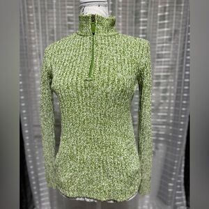 Tommy Hilfiger Olive and White Knit Sweater